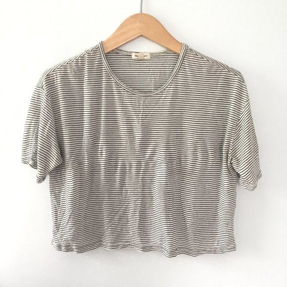 Urban Outfitters Striped Crop Tee - Picture 1 of 3